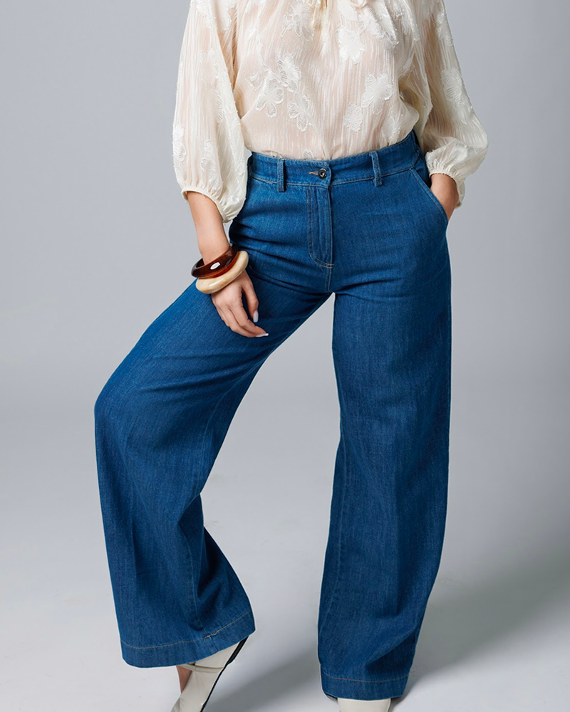 Denim wide leg