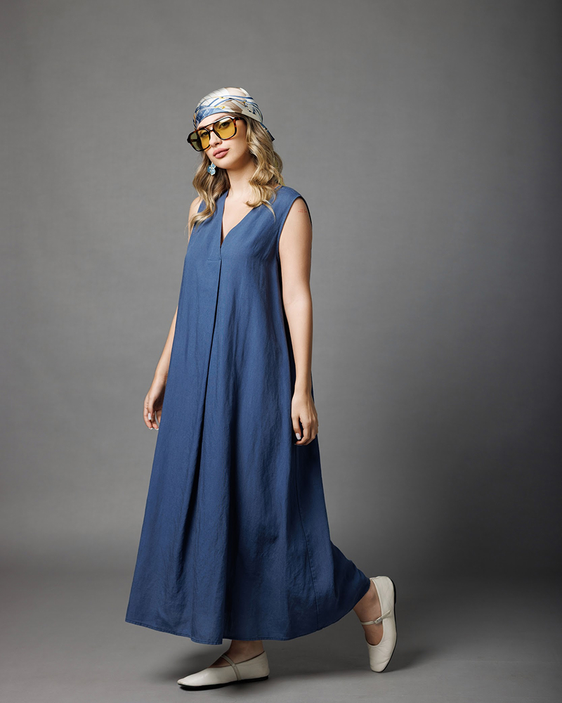 Maxi dress in lino