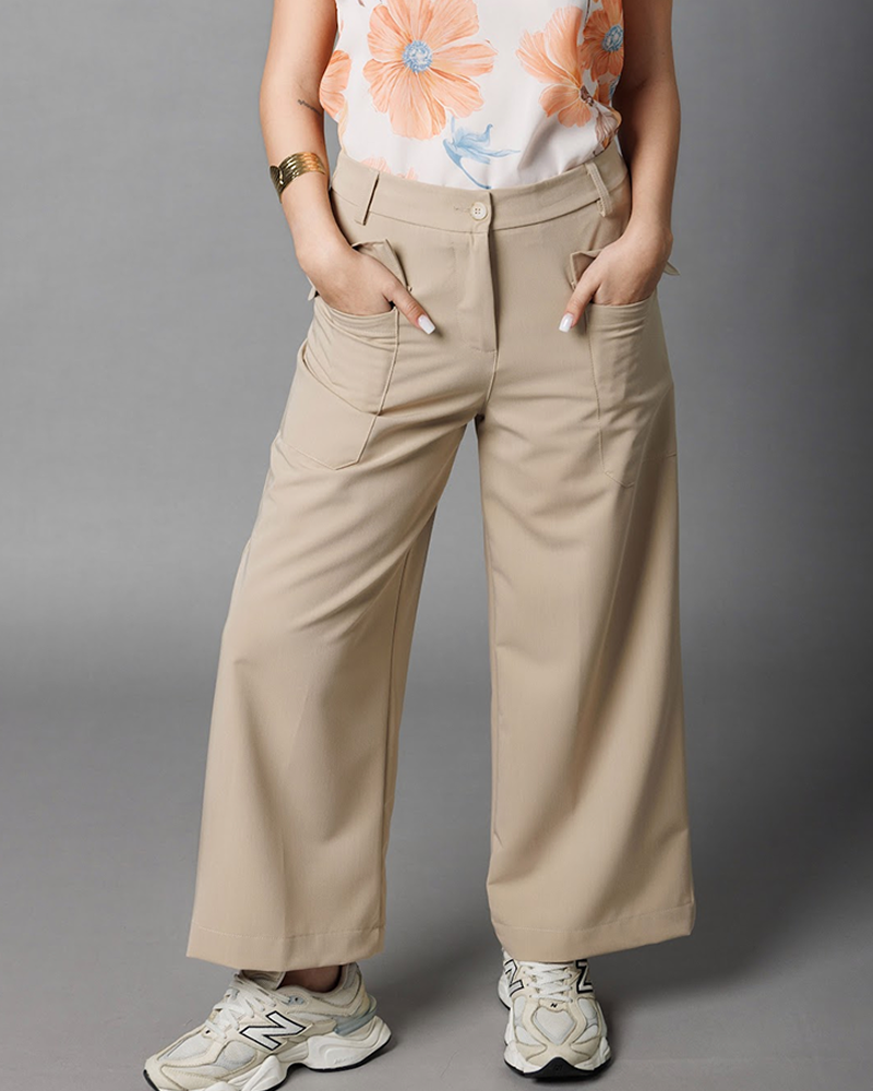 Wide leg cotone